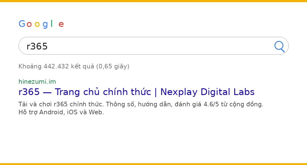 Cách tìm r365 trên Google