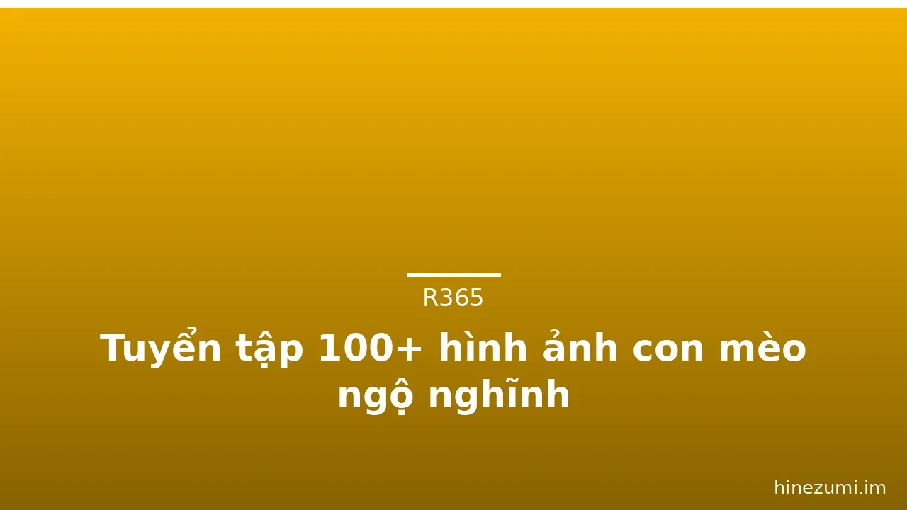 Tuyển tập 100+ hình ảnh con mèo ngộ nghĩnh